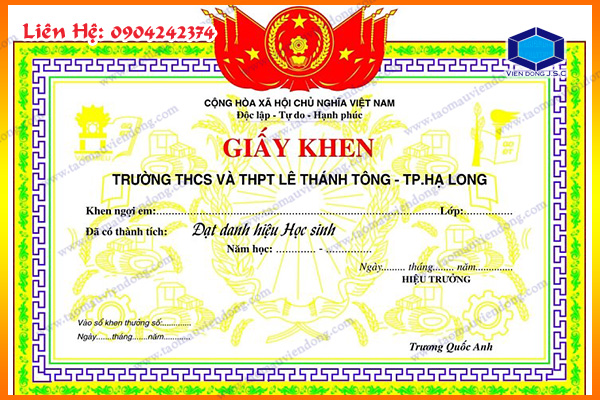 In giấy khen lấy nhanh | Địa chỉ in card lấy nhanh tại Hai Bà Trưng | Xuong in an lay nhanh tai Ha Noi va HCM