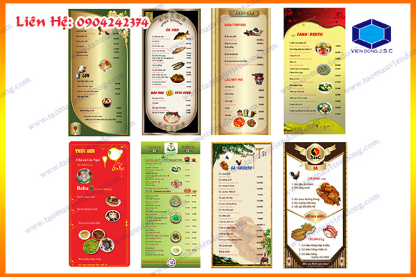 In menu cafe Lấy Ngay | In backlit- backlit film rẻ nhất Hà Nội | Xuong in an lay nhanh tai Ha Noi va HCM