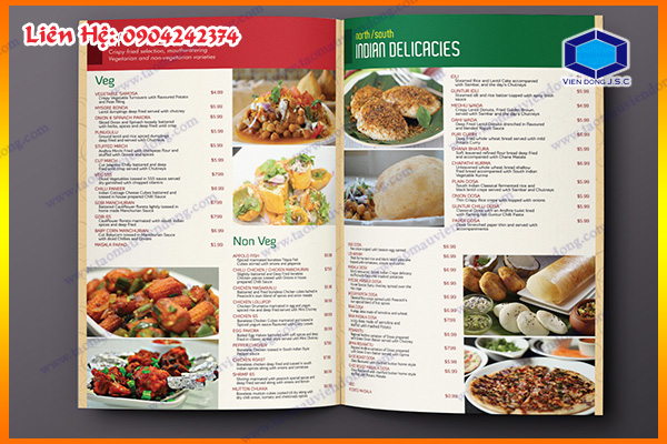 In menu lấy nhanh | In sổ giả da Cao cấp | Xuong in an lay nhanh tai Ha Noi va HCM