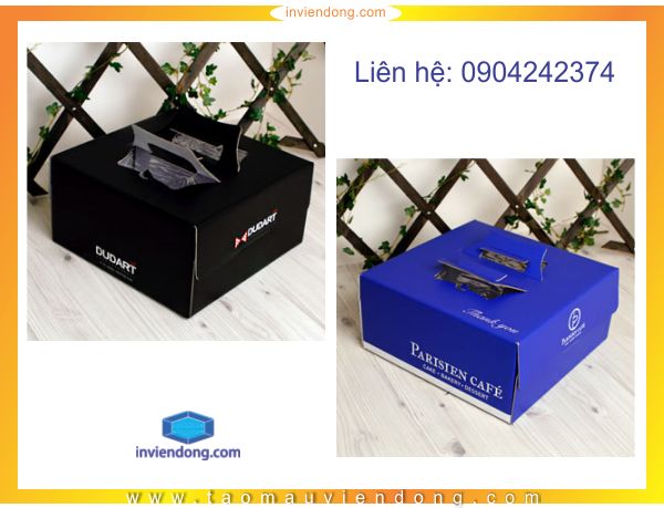Làm vỏ hộp đựng bánh sinh nhật | Địa chỉ bán bao đựng thẻ nhựa giá rẻ tại Hà Nội | Xuong in an lay nhanh tai Ha Noi va HCM